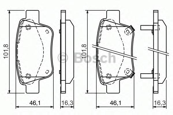 BOSCH 0 986 424 798 Комплект тормозных колодок,