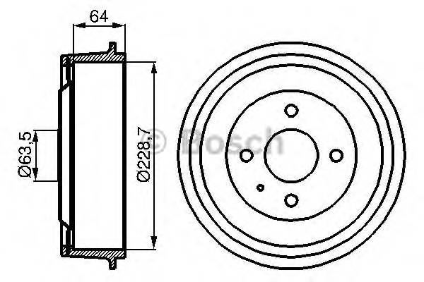 BOSCH 0 986 477 012 Гальмівний барабан