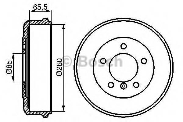 BOSCH 0 986 477 038 Гальмівний барабан