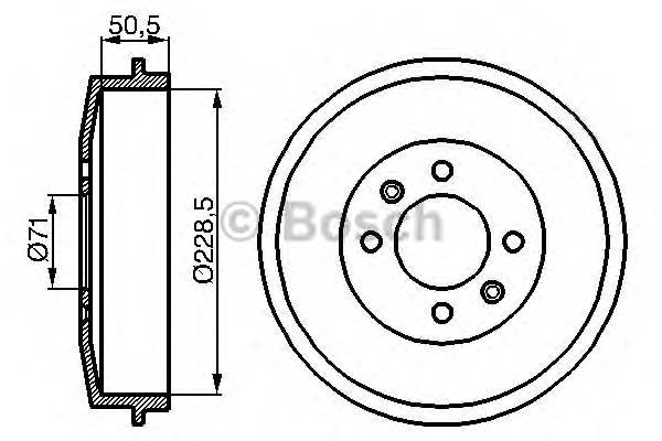 BOSCH 0 986 477 060 Гальмівний барабан