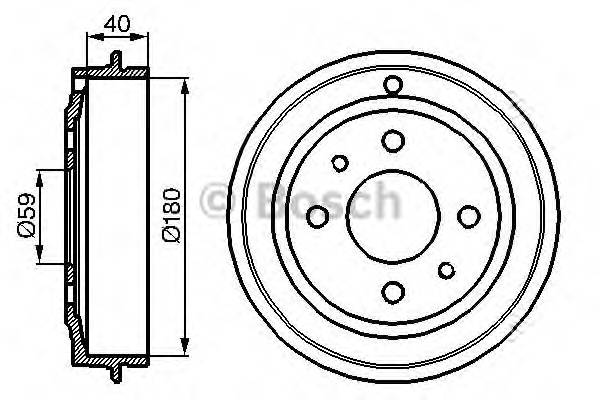 BOSCH 0 986 477 083 Тормозной барабан