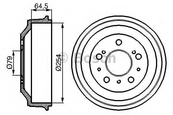 BOSCH 0 986 477 098 Тормозной барабан