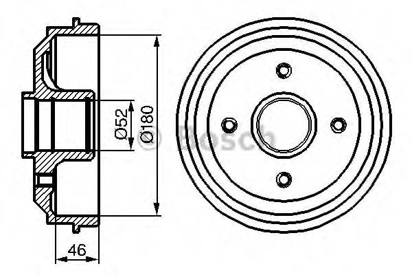 BOSCH 0 986 477 116 Гальмівний барабан