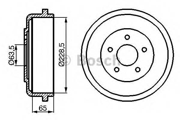 BOSCH 0 986 477 129 Тормозной барабан