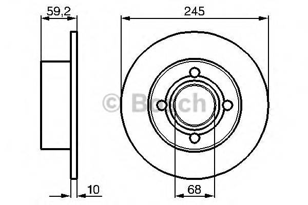 BOSCH 0 986 478 019 Гальмівний диск