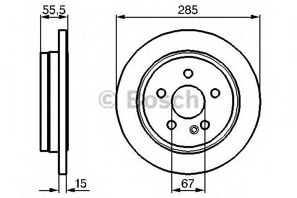 BOSCH 0 986 478 469 Тормозной диск