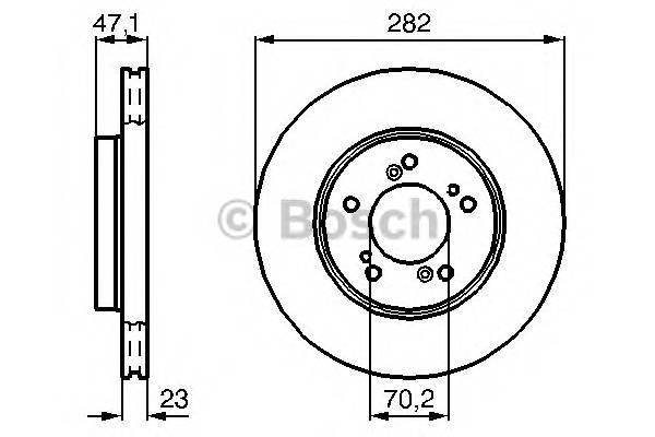 BOSCH 0 986 478 667 Тормозной диск