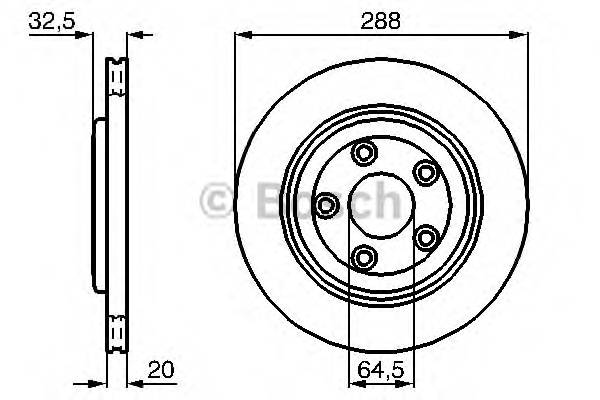 BOSCH 0 986 478 777 Гальмівний диск