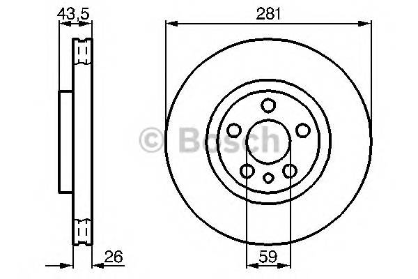 BOSCH 0 986 478 812 Тормозной диск