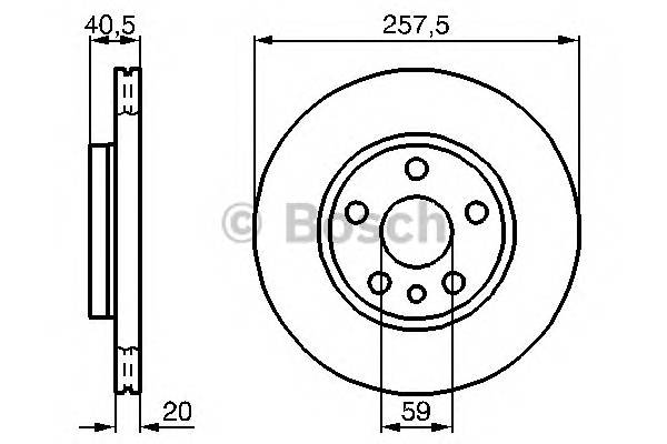 BOSCH 0 986 478 896 Гальмівний диск