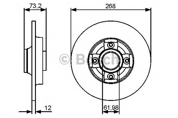 BOSCH 0 986 479 383 Гальмівний диск