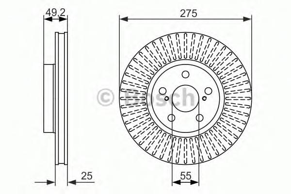 BOSCH 0 986 479 619 Гальмівний диск