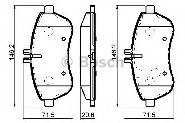 BOSCH 0 986 494 161 Комплект гальмівних колодок,