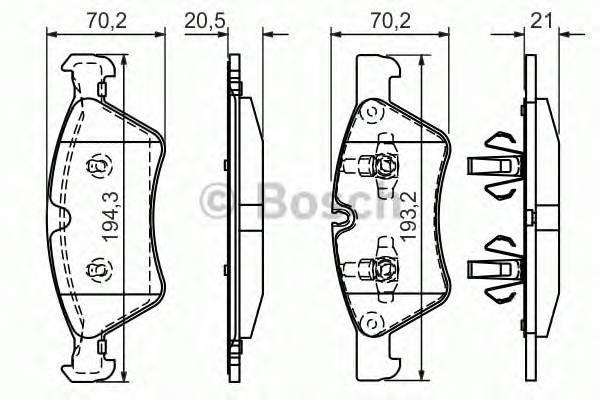 BOSCH 0 986 494 165 Комплект тормозных колодок,