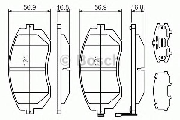 BOSCH 0 986 494 315 Комплект тормозных колодок,