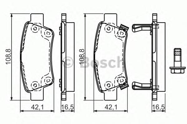 BOSCH 0 986 494 329 Комплект гальмівних колодок,