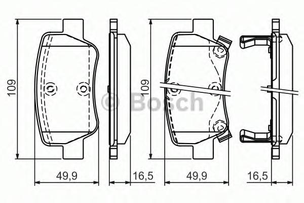 BOSCH 0 986 494 403 Комплект тормозных колодок,