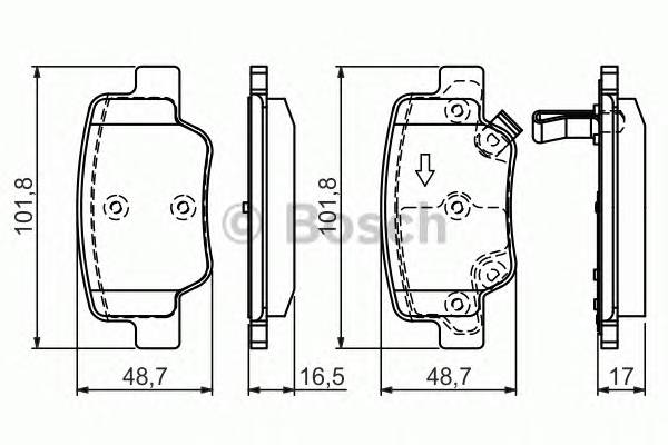 BOSCH 0 986 494 404 Комплект тормозных колодок,