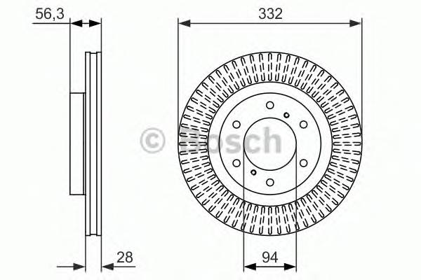 BOSCH 0 986 479 782 Тормозной диск