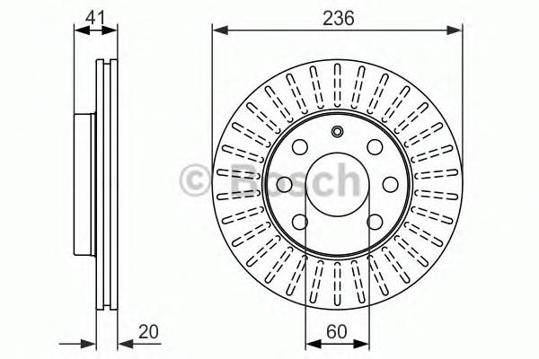 BOSCH 0 986 479 840 Тормозний диск