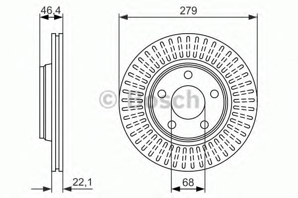 BOSCH 0 986 479 916 Тормозний диск