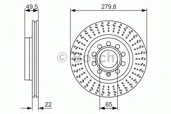 BOSCH 0 986 479 940 Гальмiвний диск