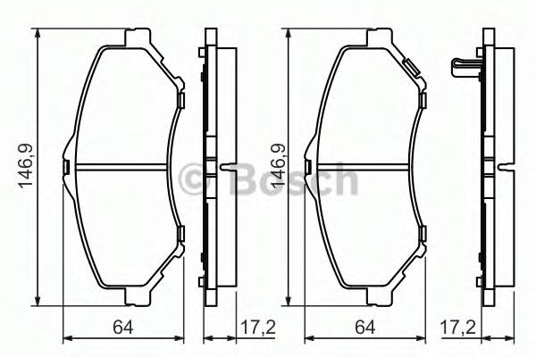 BOSCH 0 986 494 493 Комплект тормозных колодок,