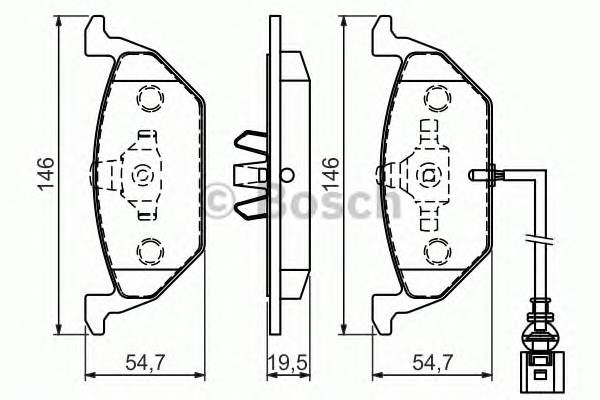 BOSCH 0 986 494 524 Комплект гальмівних колодок,