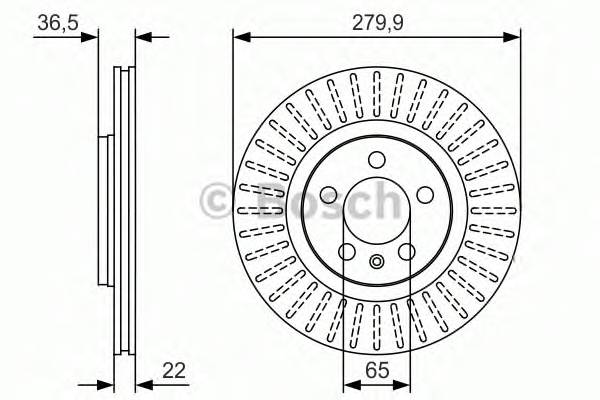 BOSCH 0 986 479 R68 Тормозний диск