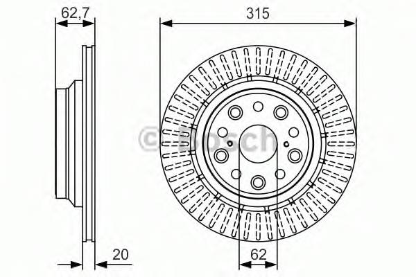 BOSCH 0 986 479 T06 Тормозной диск