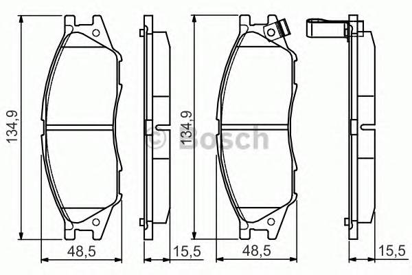 BOSCH 0 986 495 146 Комплект тормозных колодок,