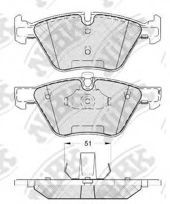 NiBK PN0513 Колодки тормозные