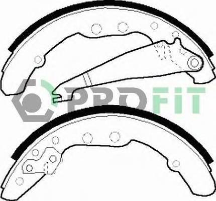 PROFIT 5001-0409 Колодки гальмівні барабанні