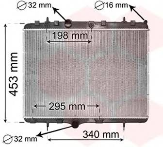 VAN WEZEL 40002255 Радиатор, охлаждение двигателя