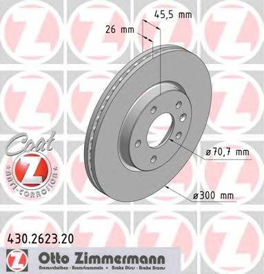 ZIMMERMANN 430.2623.20 Гальмівний диск