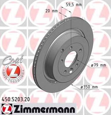 ZIMMERMANN 450.5203.20 Гальмівний диск