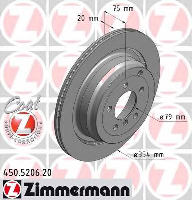 ZIMMERMANN 450.5206.20 Гальмівний диск