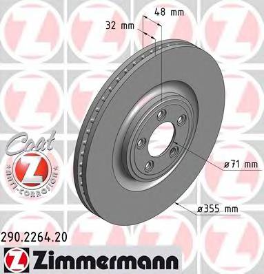 ZIMMERMANN 290.2264.20 Тормозной диск