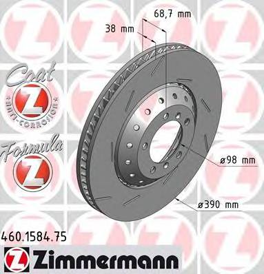 ZIMMERMANN 460.1584.75 Тормозной диск