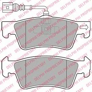 DELPHI LP2086 Комплект тормозных колодок,