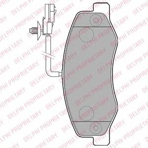 DELPHI LP2192 Комплект тормозных колодок,