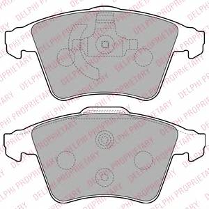 DELPHI LP2224 Комплект тормозных колодок,