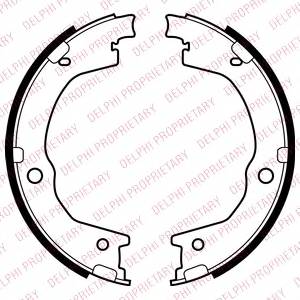 DELPHI LS2035 Комплект гальмівних колодок,