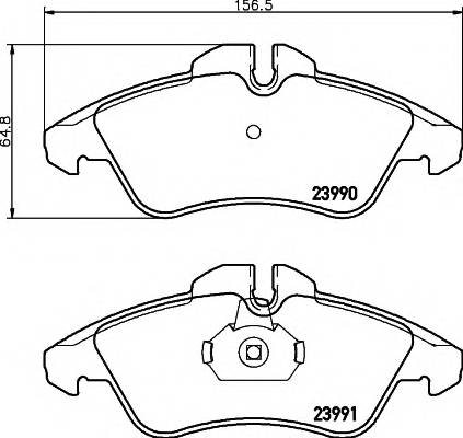 HELLA 8DB 355 014-481 Комплект гальмівних колодок,