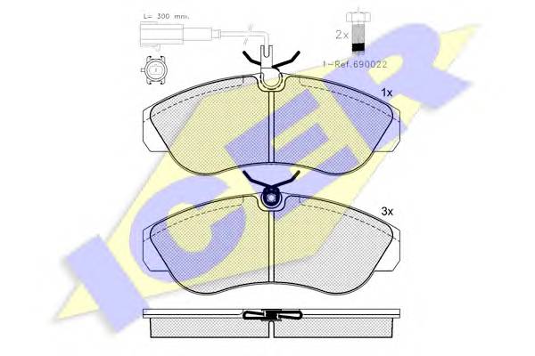 ICER 141054-203 Комплект тормозных колодок,