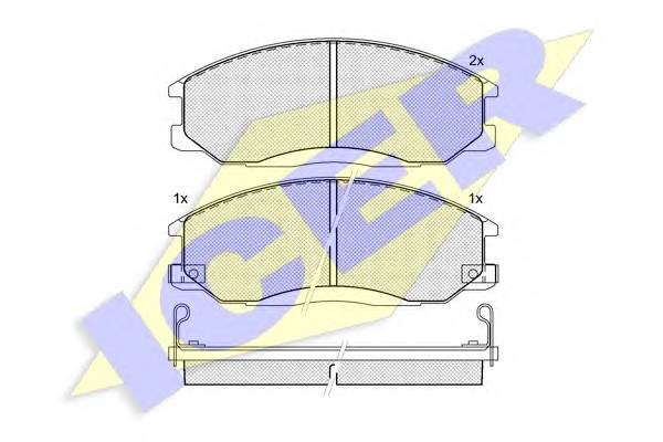 ICER 181372 Комплект гальмівних колодок,