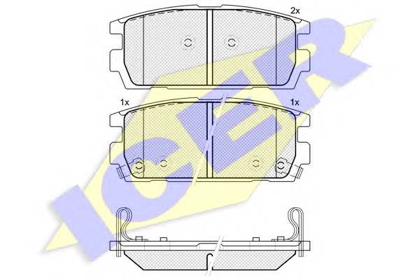ICER 181615 Комплект тормозных колодок,