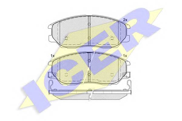 ICER 181714 Комплект тормозных колодок,