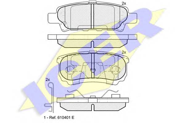 ICER 181746 Комплект тормозных колодок,