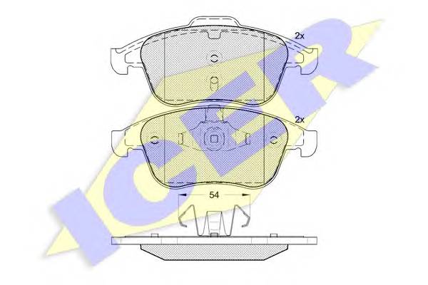 ICER 181856 Комплект тормозных колодок,